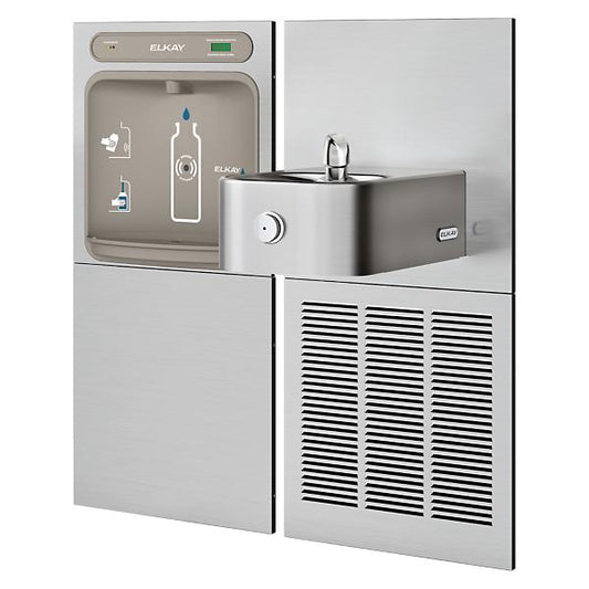 Elkay LZWS-SS8K ezH2O® Bottle Filling Station & Soft Sides® Single Fountain Filtered Refrigerated Stainless