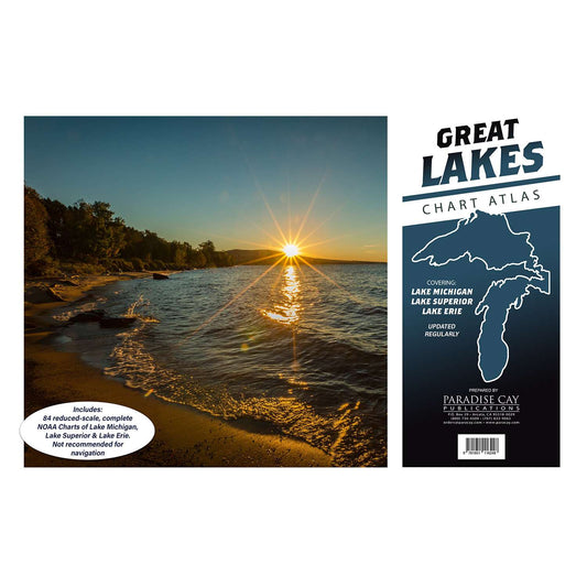 Paradise Clay IHP_GLCB1 Great Lakes Chart Atlas (Lake Michigan, Lake Superior & Lake Erie) 12x18 Spiral-bound