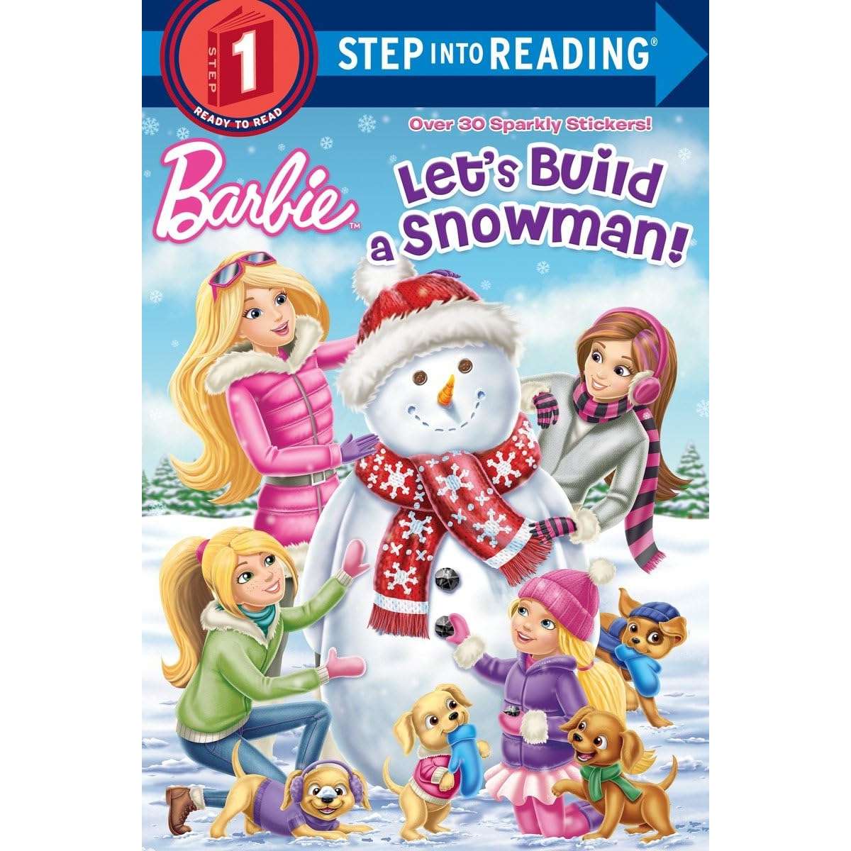 Paradise Clay RAN676 Let's Build a Snowman! Barbie - Step into Reading Level 1 - Book