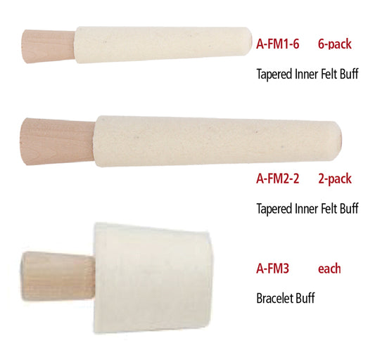 Foredom A-FM2-2 Tapered Inner Felt Buff, 4"