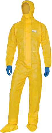 Delta Plus DT300XX DT300 DeltaChem Disposable Chemical Protective Coveralls, Yellow, 2X