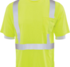 Delta Plus WEL63048HLMD 9006ST Type R, Class 2 Birdseye Mesh Short Sleeve T-Shirt - Tall, Hi Viz Lime, MD