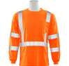 Delta Plus WEL62122HLMD 9802S CL 3 Jersey Knit Long Sleeve Tee, MD, Hi Viz Lime
