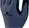 Delta Plus VE726NO10 Polyamide/Spandex 15G glove with Nitrile/PU Coated Palm, Gray/Black, Size 10