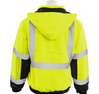 Delta Plus WEL61594LB2X W106 Type R, Class 3 Bomber Jacket with Black Bottom, Fleece Lined, Hi Viz Lime, 2X