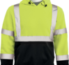 Delta Plus WEL61554LB5X W376B Type R, Class 3 Pullover Hoodie Sweatshirt with Black Bottom, Hi Viz Lime, 5X