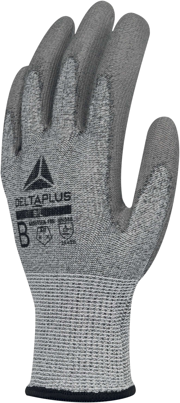 Delta Plus VECUTB04GRG308 Cut Protection Gloves, 13 Gauge, ANSI A2. 8 (MD), Pack of 3 pairs