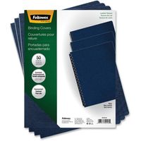 Fellowes FEL52145 Executive Presentation Covers - Oversize, Navy, 50 Pack - 8 3/4" X 11 1/4" Sheet Size - Vinyl - Navy - 50 / Pack