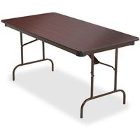 Iceberg ICE55214 Premium Wood Laminate Folding Table - Rectangle Top - 60" Table Top Length X 30" Table Top Width X 0.75" Table Top Thickness - 29" Height - Mahogany