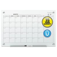 Quartet QRTGC4836F Infinity Magnetic Glass Dry-Erase Calendar Board