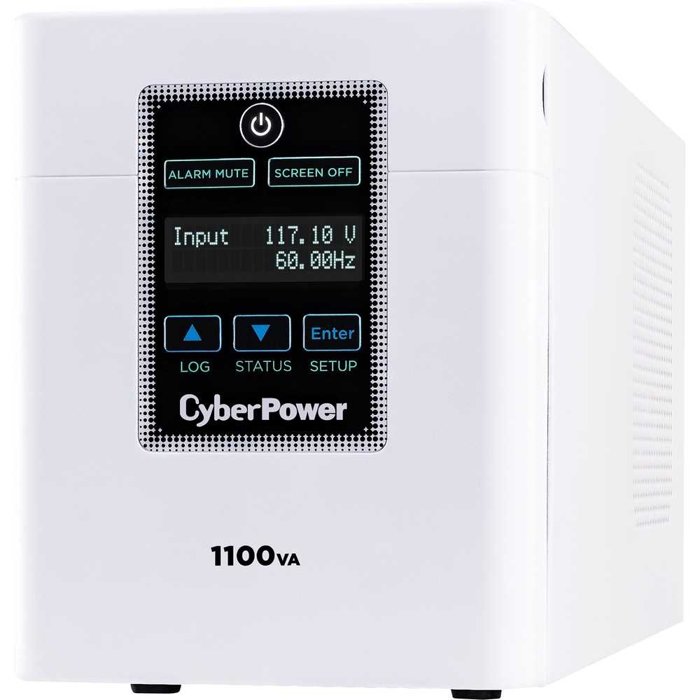 CyberPower M1100XL Medical UPS Systems - 1100VA/880W, 120 VAC, NEMA 5-15P-HG, Mini-Tower, 6 Outlets, LCD, PowerPanel® Business, $400000 CEG, 3YR Warranty