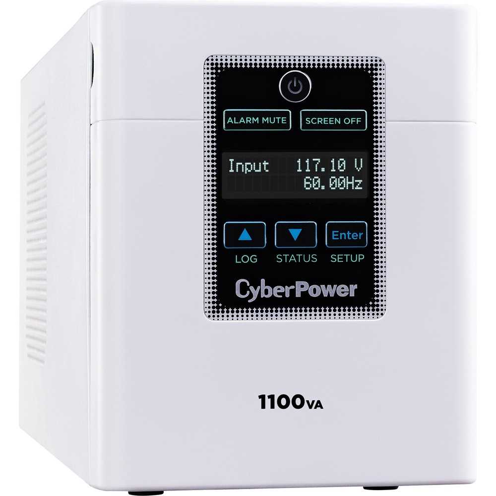 CyberPower M1100XL Medical UPS Systems - 1100VA/880W, 120 VAC, NEMA 5-15P-HG, Mini-Tower, 6 Outlets, LCD, PowerPanel® Business, $400000 CEG, 3YR Warranty