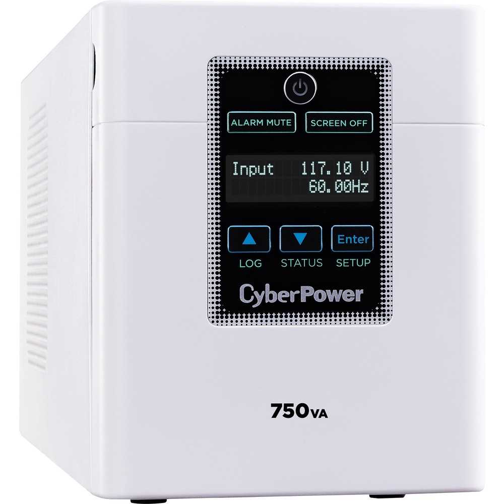 CyberPower M750L Medical UPS Systems - 750VA/600W, 120 VAC, NEMA 5-15P-HG, Mini-Tower, 6 Outlets, LCD, PowerPanel® Business, $400000 CEG, 3YR Warranty