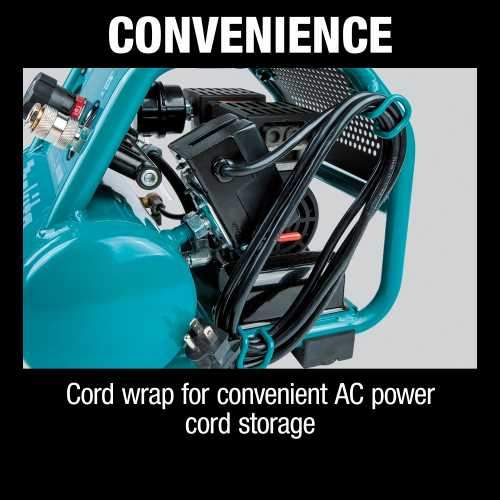 Makita MAC100Q Quiet Series 1/2 HP, 1 Gallon Compact, Oil‘Free, Electric Air Compressor