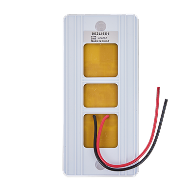 Soundoff Signal ECVDMLTST2 Dome Light - Rectangular, Flush Surface Mount, Black Base, 7" X 3", White Leds