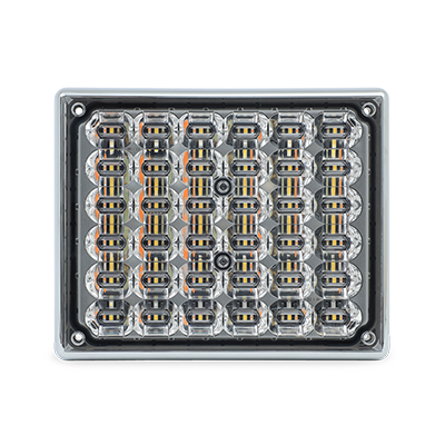 Soundoff Signal EMPSE15CF-A Mpower® 9X7 Turn Light W/ Screw Mount, Fmvss108, 9-32 Vdc, 1.5' Pigtail, Clear Housing/Lens, 36 Led, Amber