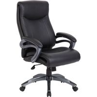 Lorell LLR69516 Executive High-Back Chair with Gun Metal Base
