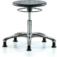 Blue Ridge Ergonomics PMBSO-RT-RG Polyurethane Stool - Medium Bench Height with Round Tube Base & Stationary Glides