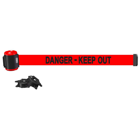 Banner Stakes MH1509 15' Magnetic Wall Mount - Red "Danger - Keep Out" Banner