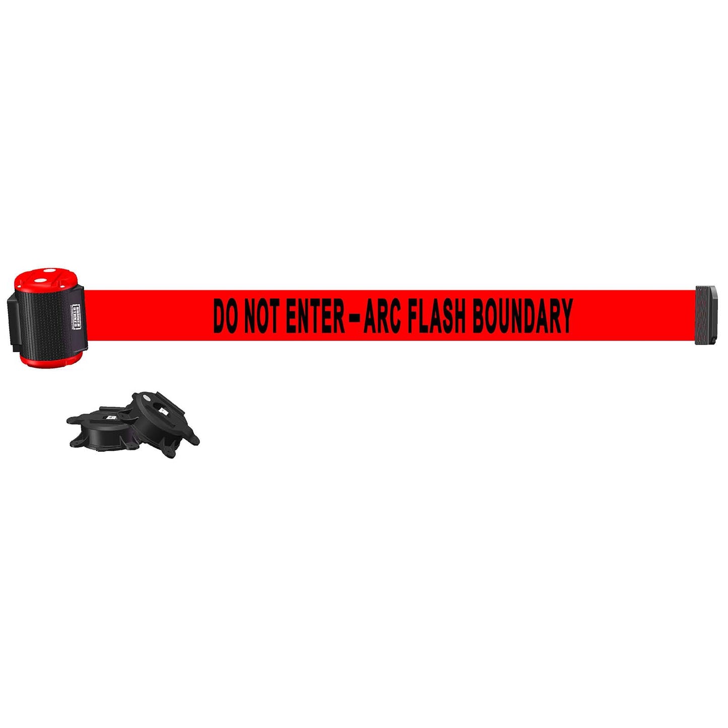 Banner Stakes MH1511 15' Magnetic Wall Mount - Red "Do Not Enter - Arc Flash Boundary" Banner