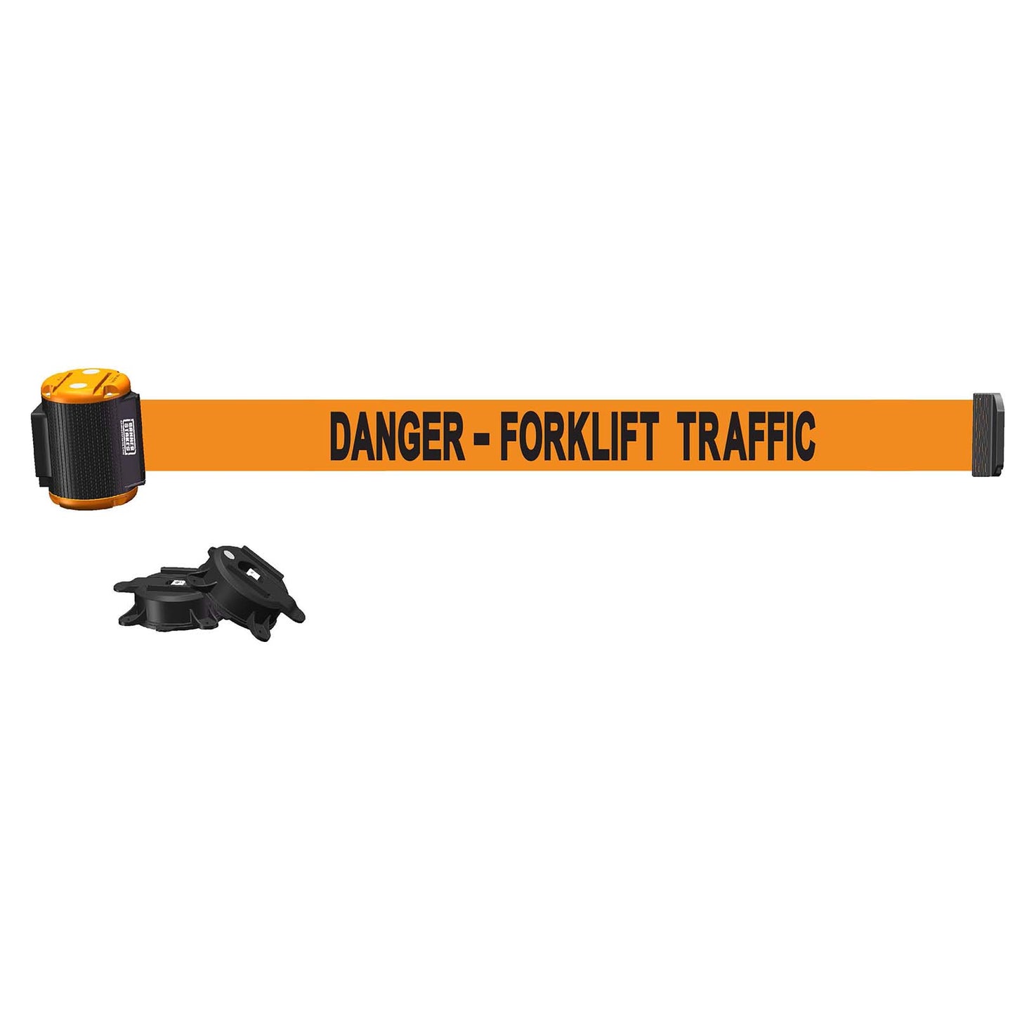 Banner Stakes MH1513 15' Magnetic Wall Mount - Orange "Danger - Forklift Traffic" Banner