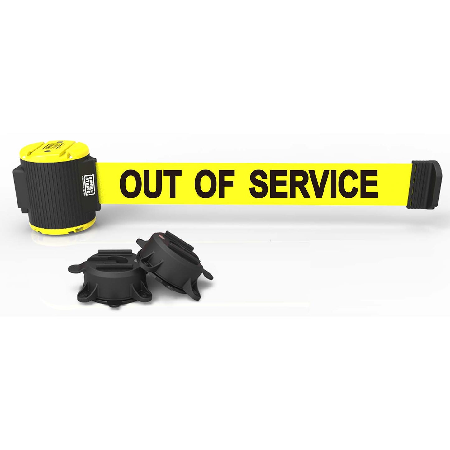 Banner Stakes MH5005 30' Magnetic Wall Mount - Yellow "Out of Service" Banner