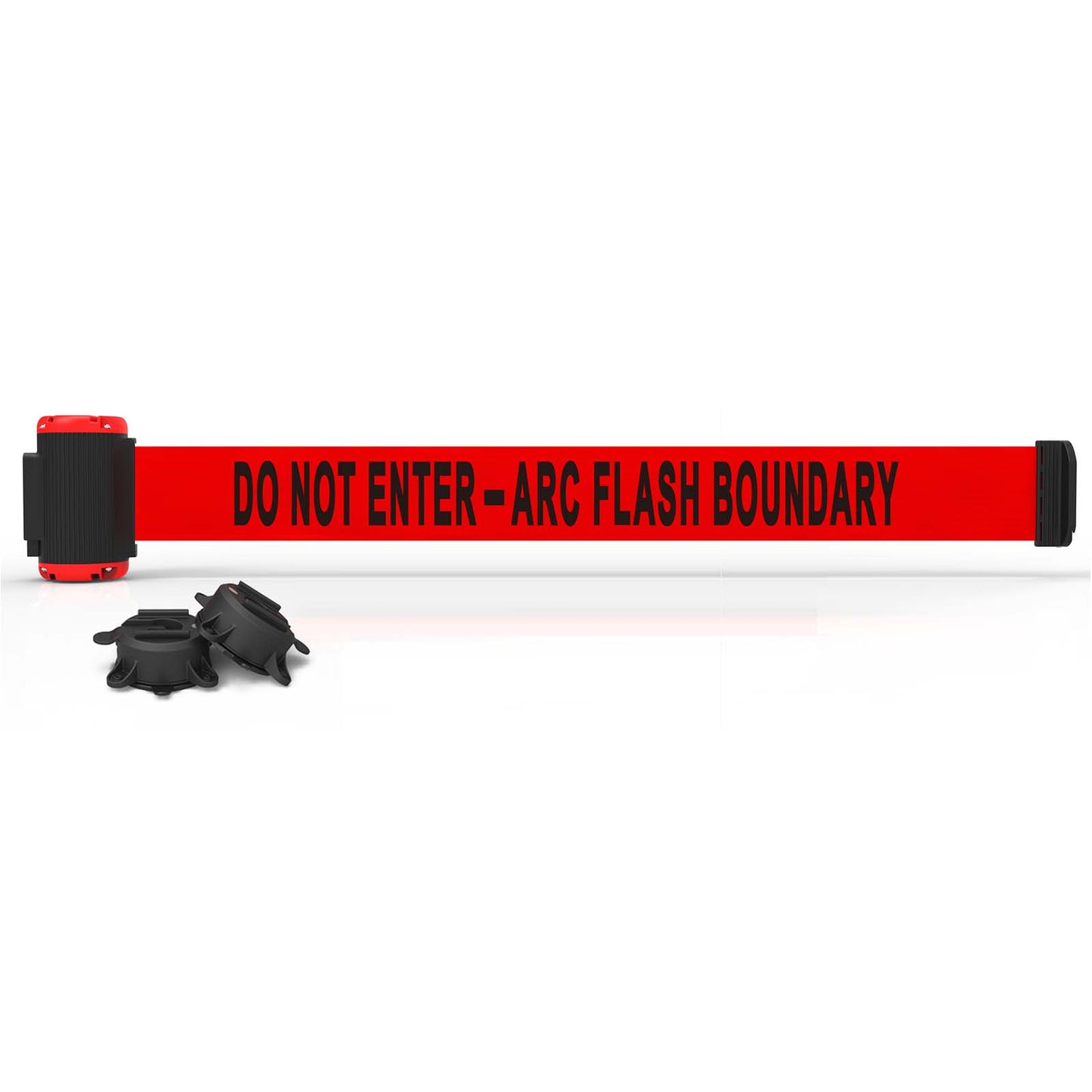 Banner Stakes MH7010 7' Magnetic Wall Mount - Red "Do Not Enter - Arc Flash Boundary" Banner