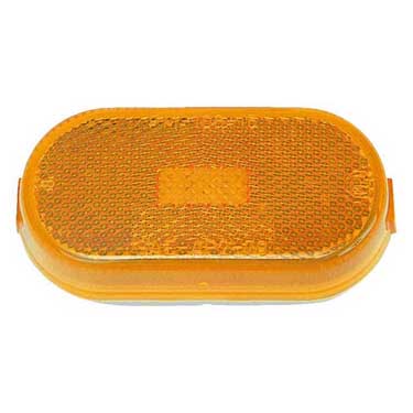 Peterson M106A Incandescent Marker/ Clearance, 2 Bulb, Oval, W/ Reflex, 4.07″, Amber, Bulk Pack