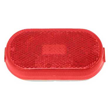 Peterson M106R Incandescent Marker/ Clearance, 2 Bulb, Oval, W/ Reflex, 4.07″, Red, Bulk Pack