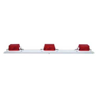 Peterson 107-3R Light Bar, Mini, White, 16.63″X1.42″, Red, Poly Bag