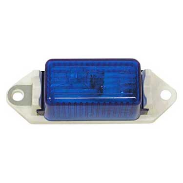 Peterson V107WB Incandescent Accessory Light, Rectangular, White, 3.18″X1.00″, Blue, Viz Pack