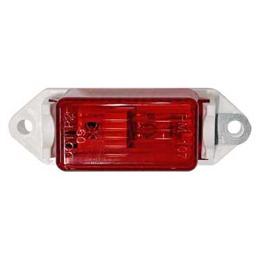 Peterson M107WR Incandescent Marker/ Clearance, Rectangular, White, 3.18″X1.00″, Red, Bulk Pack