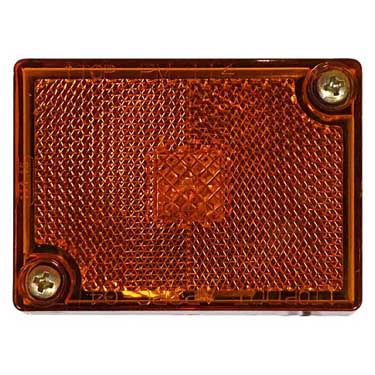 Peterson M114A Incandescent Marker/ Clearance, Pc-Rated, Rectangular, W/ Reflex, 2.75″X2.05″, Amber, Bulk Pack