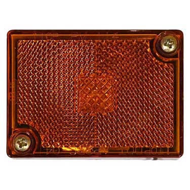 Peterson V114A Incandescent Marker/ Clearance, Pc-Rated, Rectangular, W/ Reflex, 2.75″X2.05″, Amber, Viz Pack