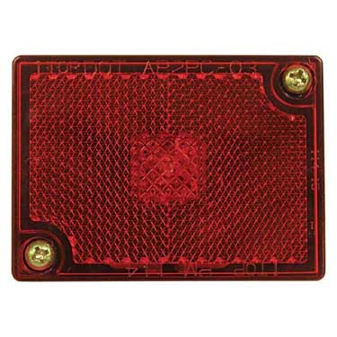 Peterson V114R Incandescent Marker/ Clearance, Pc-Rated, Rectangular, W/ Reflex, 2.75″X2.05″, Red, Viz Pack