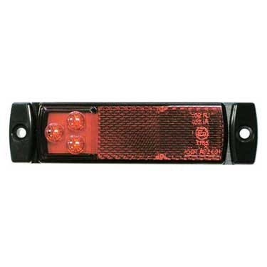 Peterson 1203R Led End Outline Marker Rectangular, Ece, W/ Reflex, 5.11″X1.26″, Multi-Volt, Red, Bulk Pack