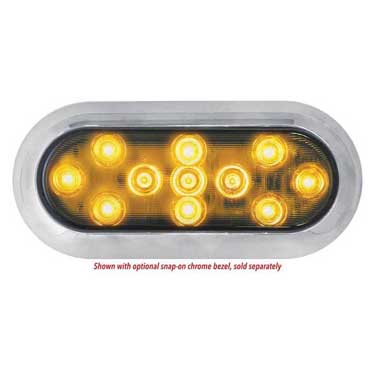 Peterson 1223A-4 Led Rear Turn, Oval, Ece, 8″ Leads, Surface-Mount, 7.5″X3.25″ Multi-Volt, Amber, Bulk Pack