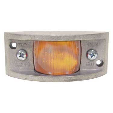 Peterson M124A Incandescent Marker/ Clearance, Pc-Rated, Rectangular, Die Cast, 4.88″X2″, Amber, Bulk Pack