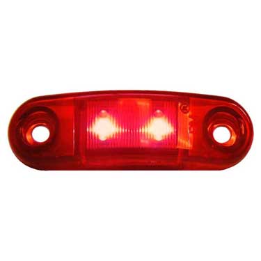 Peterson 1268R-MV Led Side Marker/ Outline Light, Oval, Ece, 2M Leads 2.75″X.75″ Multi-Volt, Red, Bulk Pack