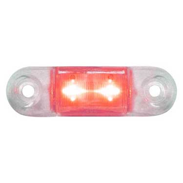 Peterson 1268R-MVC Led Side Marker/ Outline Light, Oval, Ece, 2M Leads 2.75″X.75″ Multi-Volt, Red, Clear Lens, Bulk Pack