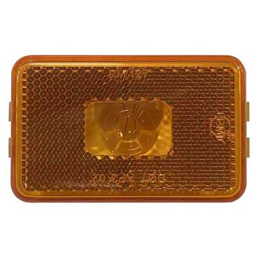 Peterson 127A Incandescent Marker/ Clearance, P2, Rectangular, Replacement, 3″X1.94″, Amber, Poly Bag