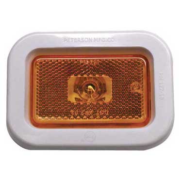 Peterson V127KA Incandescent Marker/ Clearance, P2, Rectangular, Kit, Oe Knapheide Replacement 3″X1.94″, Amber, Viz Pack