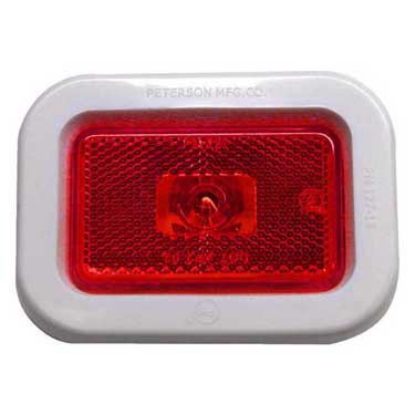 Peterson V127KR Incandescent Marker/ Clearance, P2, Rectangular, Kit, Oe Knapheide Replacement 3″X1.94″, Red, Viz Pack