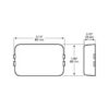 Peterson M127R Incandescent Marker/ Clearance, P2, Rectangular, Oe Knapheide Replacement 3″X1.94″, Red, Bulk Pack
