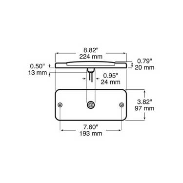 Peterson 2290A-R Led Stop/ Rear Turn/ Tail, Rectangular, Amber/Red, Ece, 40-Diode8.82″X 3.82″, Amber + Red, Poly Bag