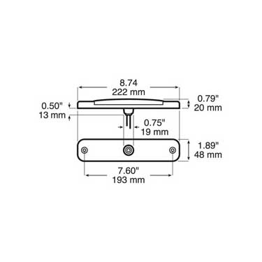 Peterson 2291A-R Led Stop/ Rear Turn/ Tail, Rectangular, Amber/Red, Ece, 24-Diode, 8.82″ X 1.89″, Amber + Red, Poly Bag