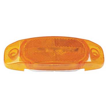 Peterson M130A Incandescent Marker/ Clearance, P2, Rectangular, Hard Hat, W/ Reflex, 6″X2.0625, Amber, Bulk Pack