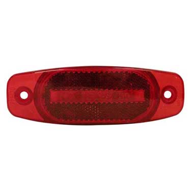 Peterson M130R Incandescent Marker/ Clearance, P2, Rectangular, Hard Hat, W/ Reflex, 6″X2.0625, Red, Bulk Pack