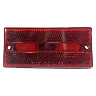 Peterson V132R Incandescent Marker/ Clearance, P2, Rectangular, W/ Reflex, 3.88″X1.8″, Red, Viz Pack