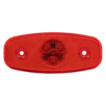 Peterson 133R Led Marker/ Clearance, P2, Oval, 4.75″X2″, Red, Poly Bag